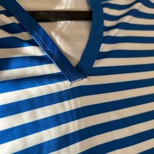Blue and white body-con dress. XS barely used